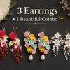 Triple Charm Earrings - 3 Earrings Combo Set