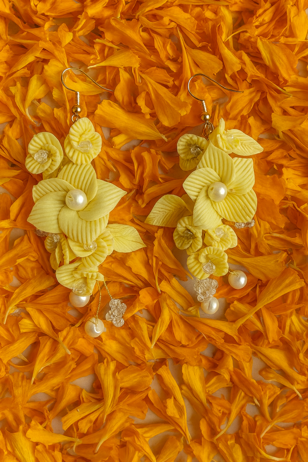 Haldi / Mehndi Clay Beads Earrings