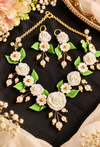White Rose Garden Handmade Jewelry Set