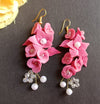 Soft Petal Pearl Drops Earrings