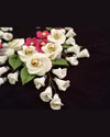 Maroon & Ivory Floral Handmade Clay Jewelry Set