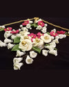 Maroon & Ivory Floral Handmade Clay Jewelry Set