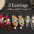 Triple Charm Earrings - 3 Earrings Combo Set
