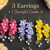 Tahera Signature Trio – Handmade Floral Earrings Combo Set