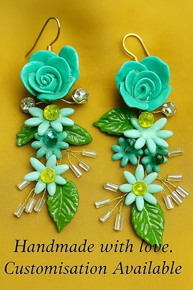 Tahera Handcrafted Floral Earrings for Women.