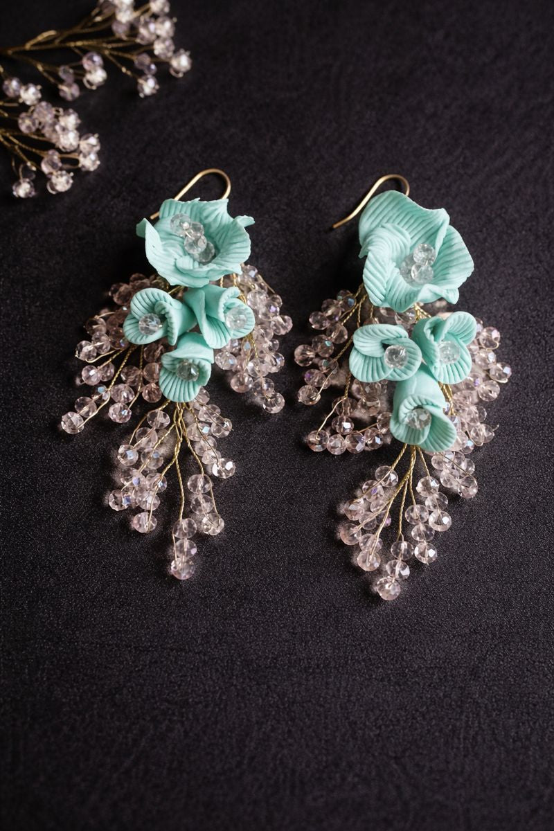 Turqoise Peech Handmade Earrings