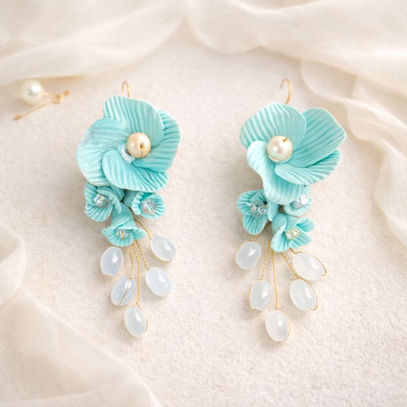 Turqoise Floral Earrings