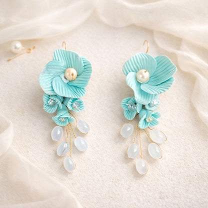 Turqoise Floral Earrings