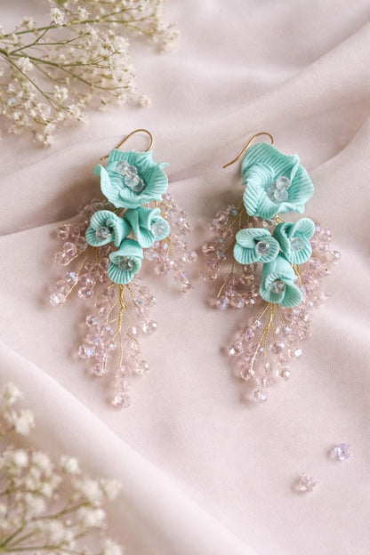 Turqoise Peech Handmade Earrings