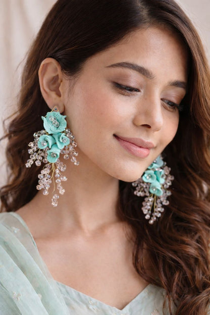 Turqoise Peech Handmade Earrings