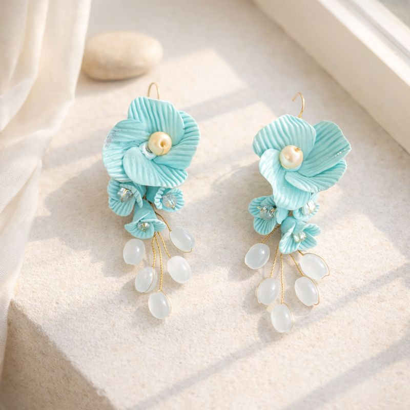 Turqoise Floral Earrings