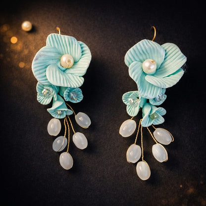 Turqoise Floral Earrings