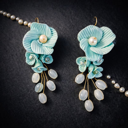 Turqoise Floral Earrings