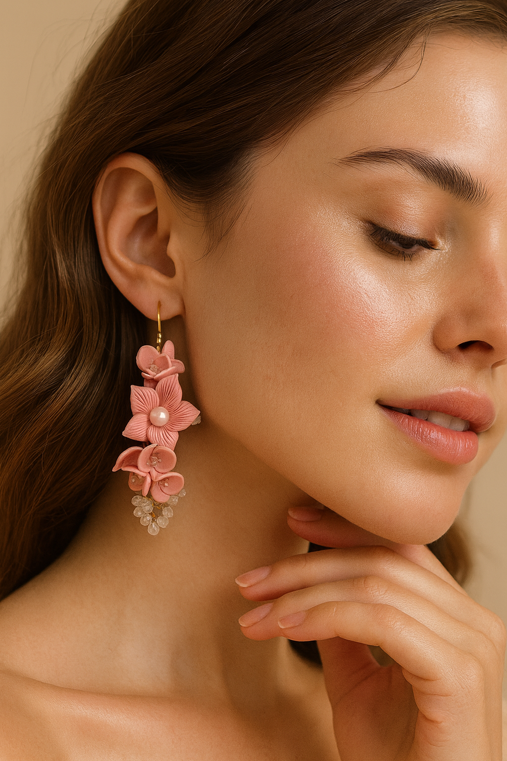 Blush Bloom Handmade Floral Earrings