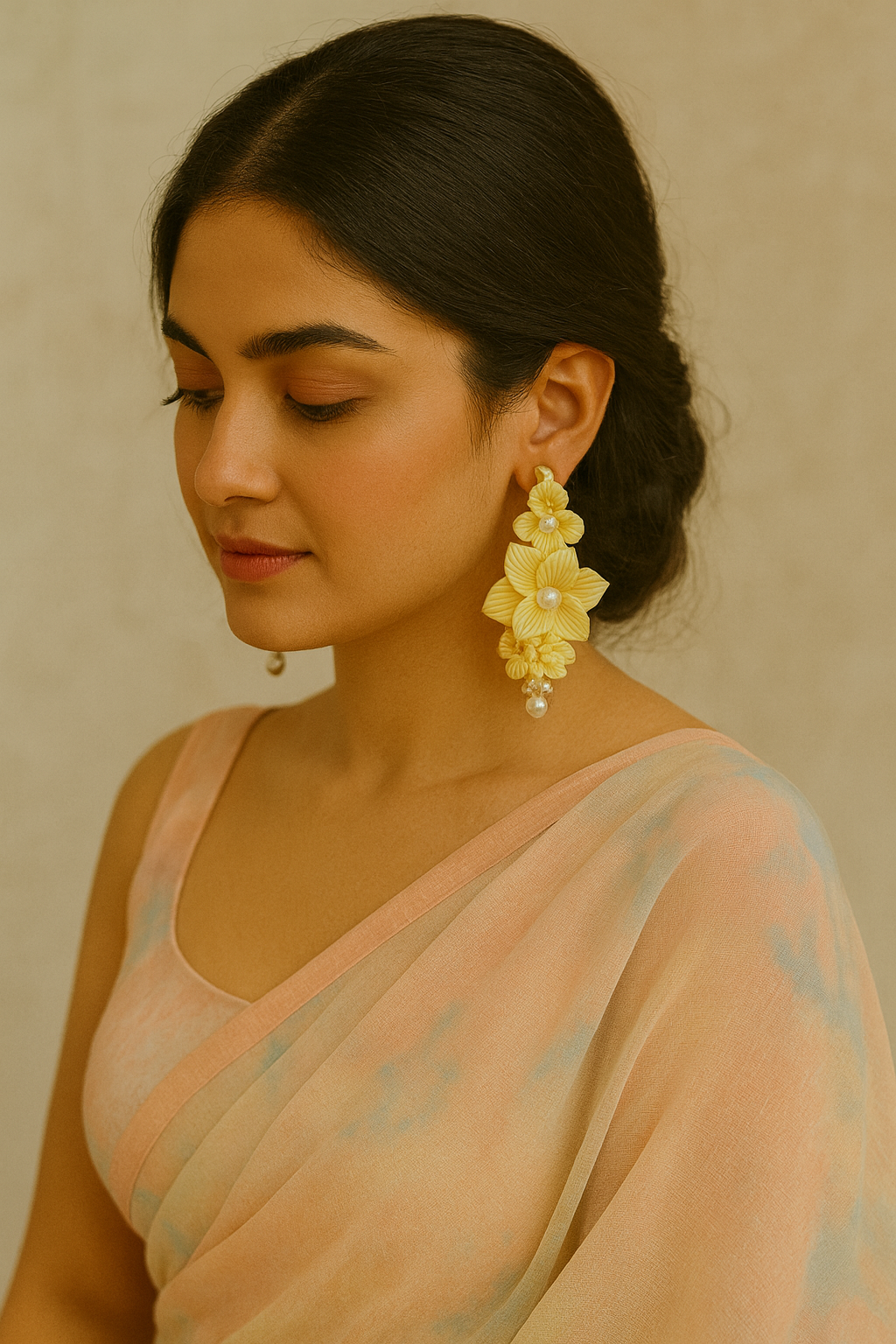 Haldi / Mehndi Clay Beads Earrings