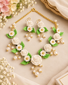 White Rose Garden Handmade Jewelry Set