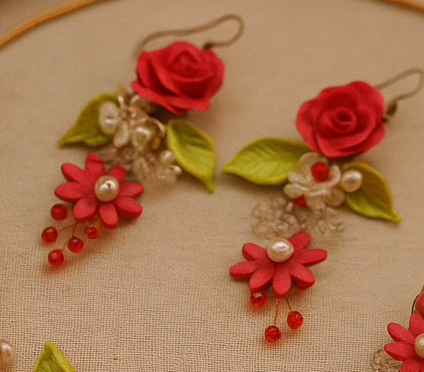 Tahera Handmade Floral Dangle Earrings for Women – Polymer Clay Rose & Bead Drop Earrings – Boho Statement Jewelry with Pink Flowers, Crystals & Leaves – Lightweight & Unique Gift for Her Jewellery Tahera Handmade Floral Dangle Earrings for Women – Polymer Clay Rose & Bead Drop Earrings – Boho Statement Jewelry with Pink Flowers, Crystals & Leaves – Lightweight & Unique Gift for Her unxxgj-up.myshopify.com