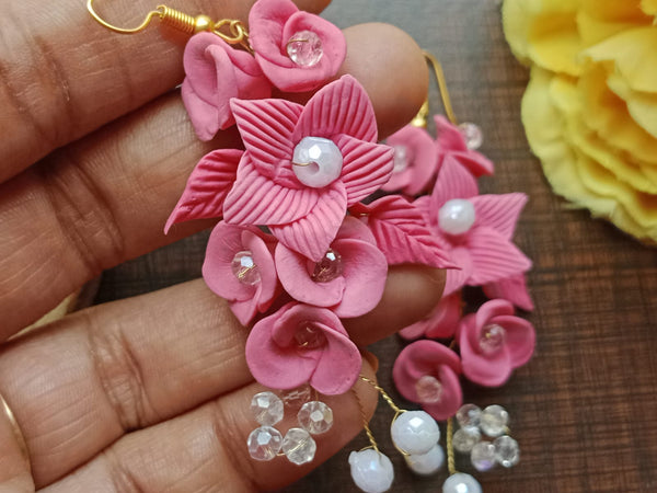 Soft Petal Pearl Drops Earrings