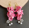 Soft Petal Pearl Drops Earrings