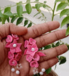 Soft Petal Pearl Drops Earrings