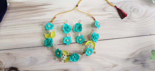 Turqoise Floral Jewelry Set