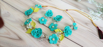 Turqoise Floral Jewelry Set