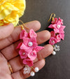 Tahera Signature Trio – Handmade Floral Earrings Combo Set