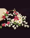 Maroon & Ivory Floral Handmade Clay Jewelry Set