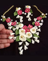 Maroon & Ivory Floral Handmade Clay Jewelry Set
