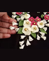 Maroon & Ivory Floral Handmade Clay Jewelry Set